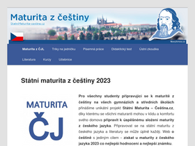 'statnimaturita-cestina.cz' screenshot
