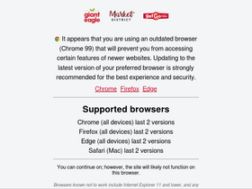 'gianteagle.com' screenshot