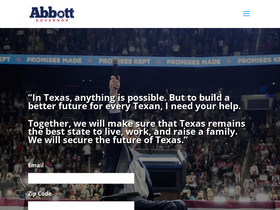 'gregabbott.com' screenshot