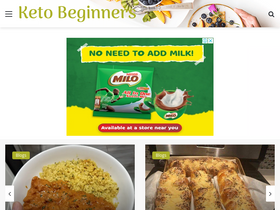 'ketobeginners.co' screenshot