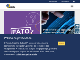 'justicaeleitoral.jus.br' screenshot