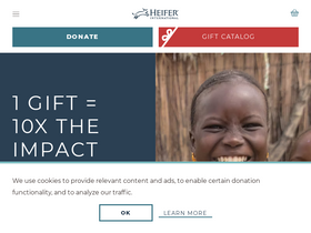 'heifer.org' screenshot