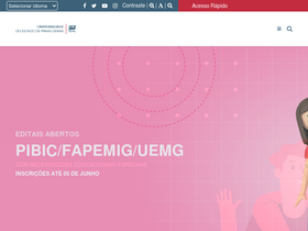 'uemg.br' screenshot
