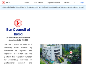 'barcouncilofindia.org' screenshot