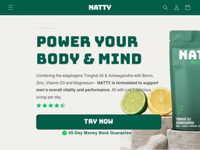 nattyorganics.com homepage screenshot