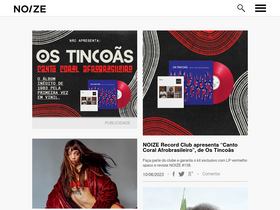 'noize.com.br' screenshot