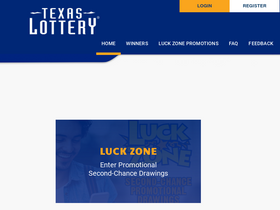 'txlotteryluckzone.com' screenshot