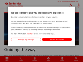 'santanderforintermediaries.co.uk' screenshot