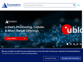 'symmetryelectronics.com' screenshot