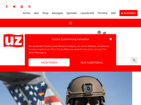 'unsere-zeit.de' screenshot