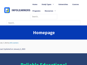 'infolearners.com' screenshot