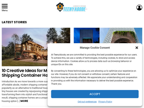 'teenyabode.com' screenshot