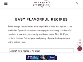 'loveandotherspices.com' screenshot