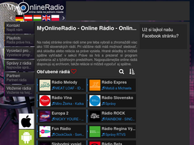 'myonlineradio.sk' screenshot