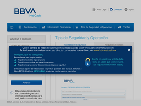 'bbvanetcash.mx' screenshot