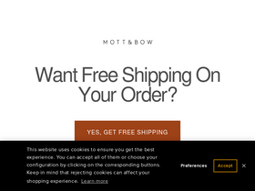 'mottandbow.com' screenshot