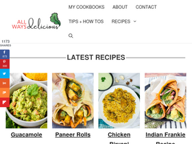 'allwaysdelicious.com' screenshot