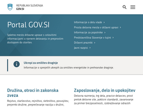 'gov.si' screenshot