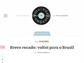'vidaorganizada.com' screenshot