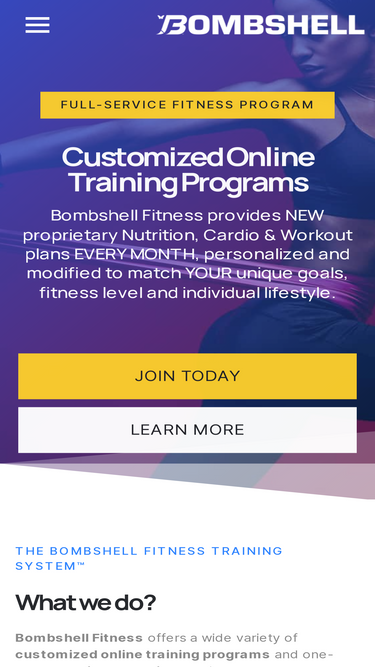 Customized Online Training Programs​ • Bombshell Fitness