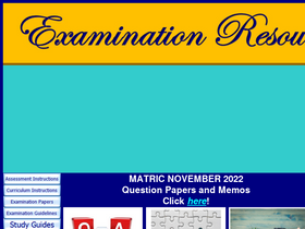 'ecexams.co.za' screenshot