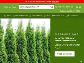 'myperfectplants.com' screenshot