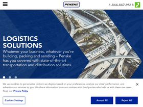 'penskelogistics.net' screenshot