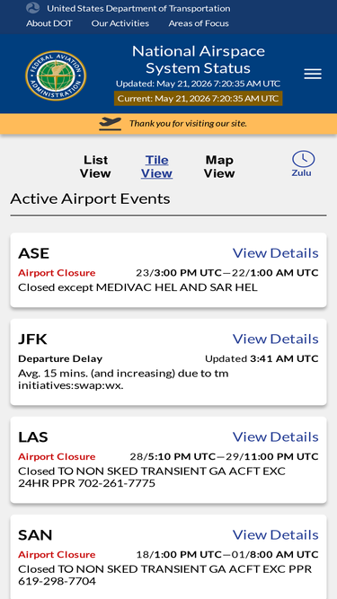 nasstatus.faa.gov
