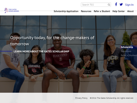 'thegatesscholarship.org' screenshot