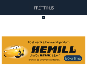 'frettin.is' screenshot