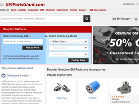 'gmpartsgiant.com' screenshot
