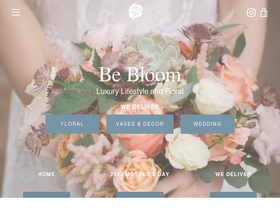 Bebloom homepage screenshot