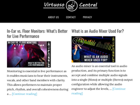 'virtuosocentral.com' screenshot