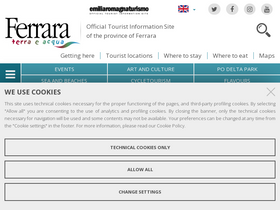'ferraraterraeacqua.it' screenshot
