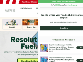 Verb Energy Co. website screenshot
