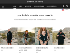 breatheandflow.shop homepage screenshot