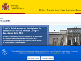 'hacienda.gob.es' screenshot