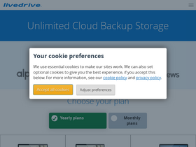 'livedrive.com' screenshot