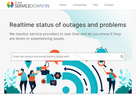 'istheservicedown.in' screenshot
