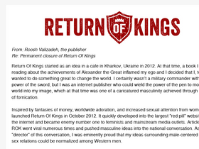 'returnofkings.com' screenshot