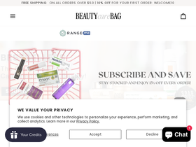 beautycarebag.com homepage screenshot