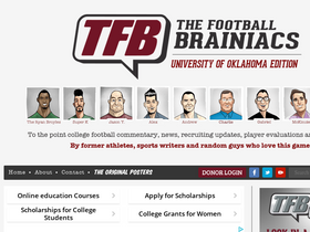 'thefootballbrainiacs.com' screenshot