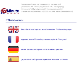 '17-minute-world-languages.com' screenshot