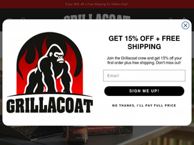 grillacoat.com homepage screenshot