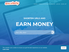 'oncehelp.com' screenshot