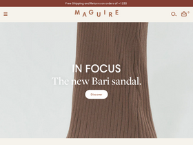 Maguire Shoes website screenshot