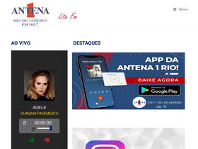 'antena1rio.com.br' screenshot