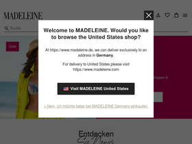 'madeleine.de' screenshot