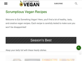 'eatsomethingvegan.com' screenshot