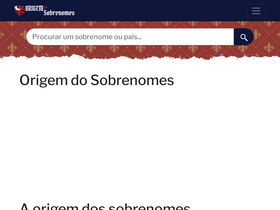 'origemsobrenome.com' screenshot